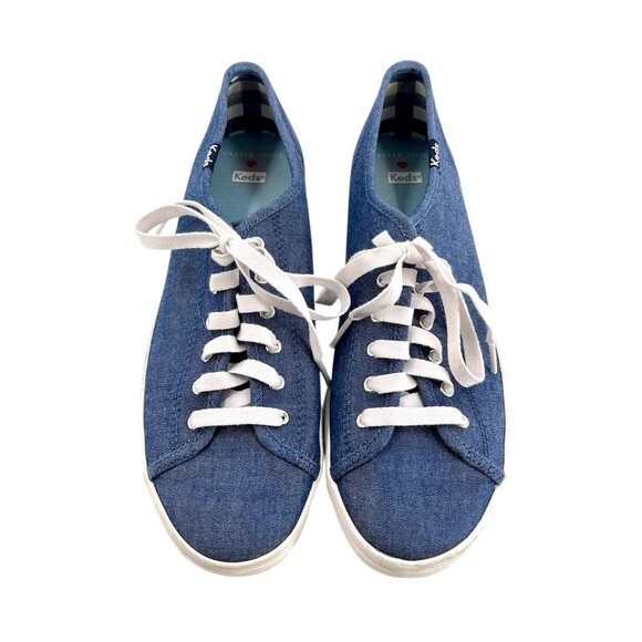 Keds Shoes - KEDS X DRAPER JAMES Women's Blue Denim Look Lace Up Sneakers 9.5